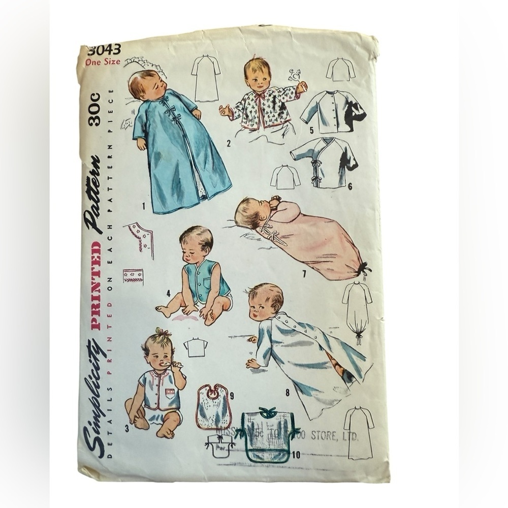 1960s Simplicity 5163 Vintage Sewing Pattern Infant Layette, Rare find, vintage - Picture 2 of 8